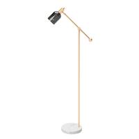 Stehleuchte Amber Schwarz / Gold - Goldfarben/Schwarz, Basics, Glas/Stein (30/148/97cm) - Playboy