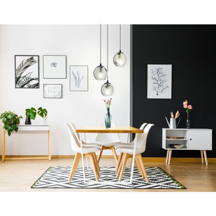 Hängeleuchte 98653 Ariscani - Schwarz, Trend, Glas/Metall (42,5/110cm) - Eglo