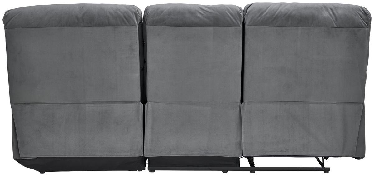 Ecksofa Boston - Schwarz/Grau, Basics, Textil/Metall (216/159cm) - P & B