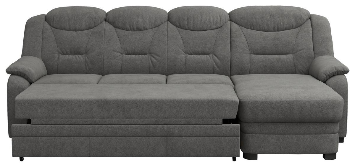 Ecksofa Marcus Anthrazit S: 257x162 cm - Anthrazit/Schwarz, Basics, Textil (257/162cm) - MID.YOU