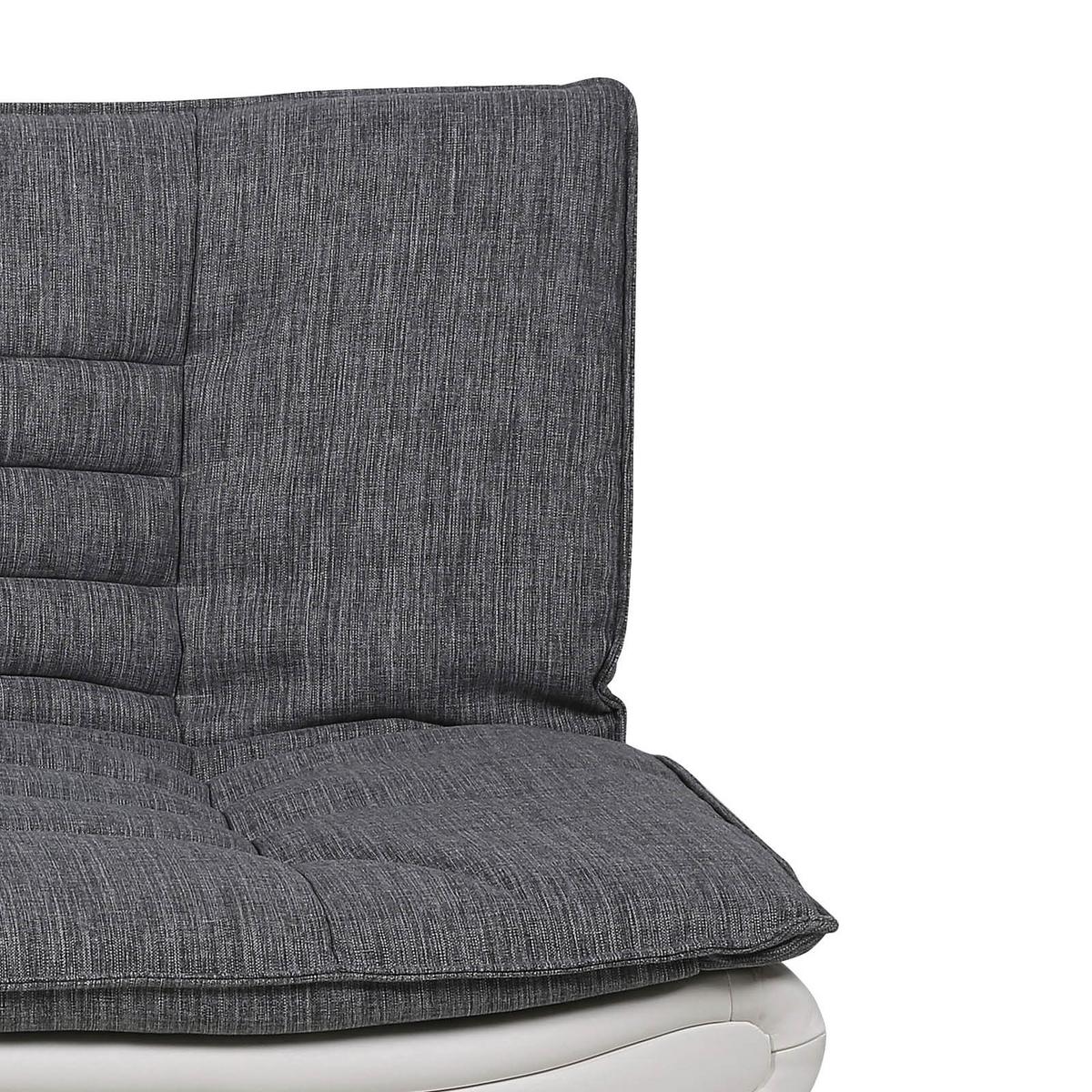 2-sitzer-sofa Mit Schlaffunktion Faith B: 196 Cm - Chromfarben/Weiß, Design, Textil (196/91/98cm) - MID.YOU