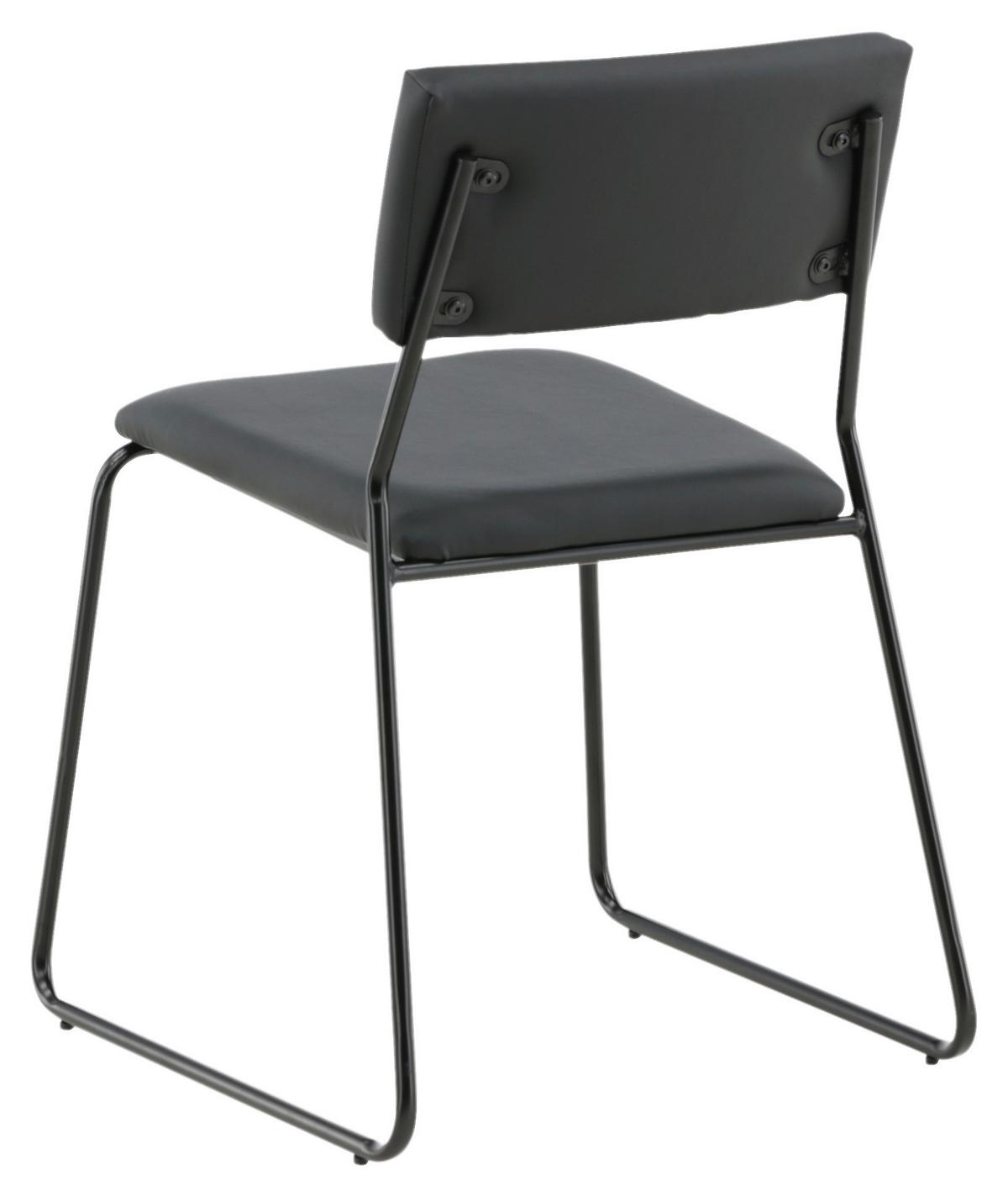 Stuhl-set Kenth - Schwarz, Design, Textil/Metall (40/76/52cm) - Livetastic