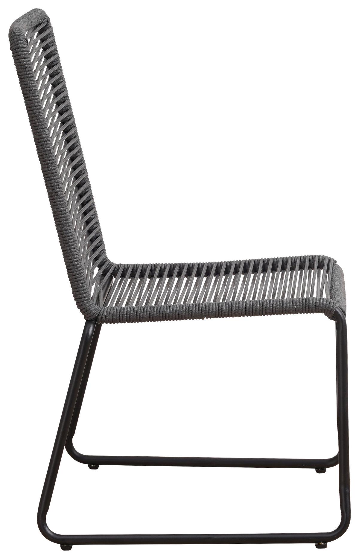 Gartensessel-Set 2-Tlg. Zundert Metall/Kunststoff - Anthrazit, Design, Kunststoff/Metall (60/89/44cm) - Gardenson