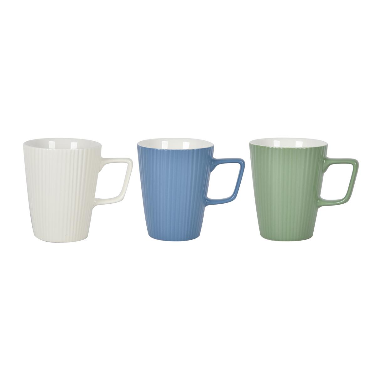 Kaffeebecher Nala - Blau/Beige, ROMANTIK / LANDHAUS, Keramik (9/10.5cm) - Luca Bessoni