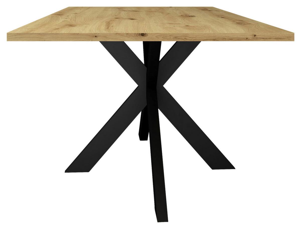Esstisch Alex Schwarz, Eichefarben - Eichefarben/Schwarz, MODERN, Holzwerkstoff (200/90/78cm) - Livetastic