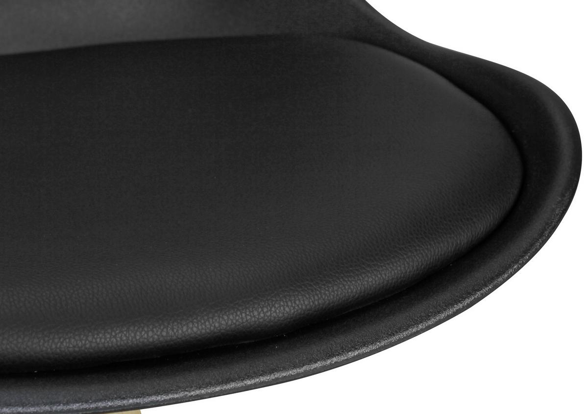 Barhocker Lima Schwarz Matt 2er-Set - Eichefarben/Schwarz, Design, Holz/Kunststoff (49/113/49cm) - MID.YOU