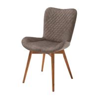 Stuhl Sarander Cappuccino Echtholz-Beine - Wildeiche/Cappuccino, Basics, Holz/Textil (58/88/67cm) - MID.YOU