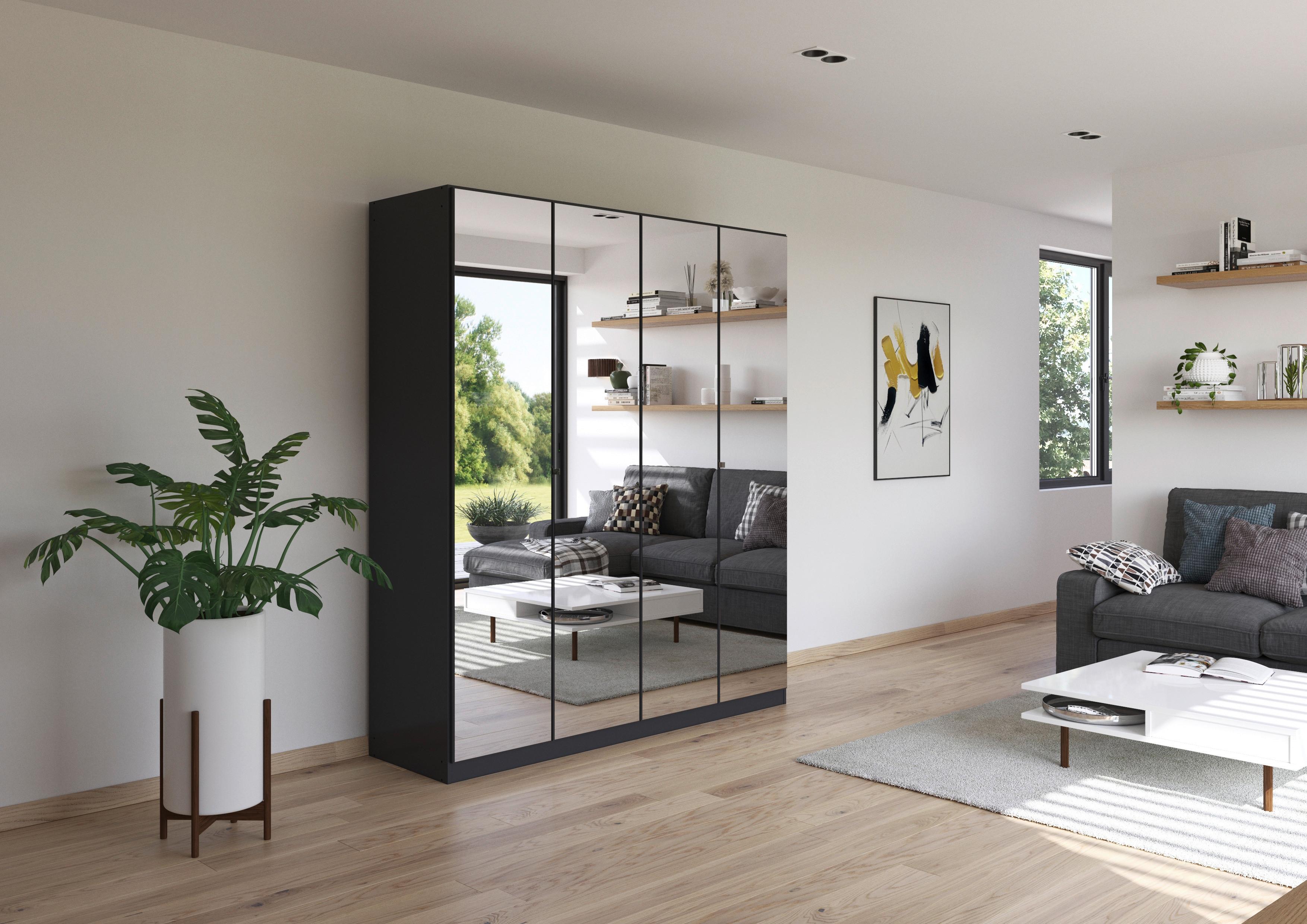 Kleiderschrank Reflect - Grau, MODERN, Holzwerkstoff (181/210/54cm)