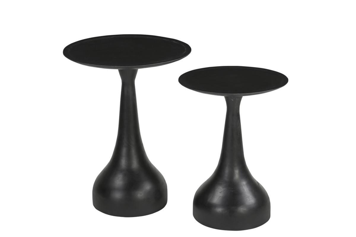 Beistelltisch Schwarz B: 46 cm - Schwarz, Design, Holz (46/46/59cm) - MID.YOU