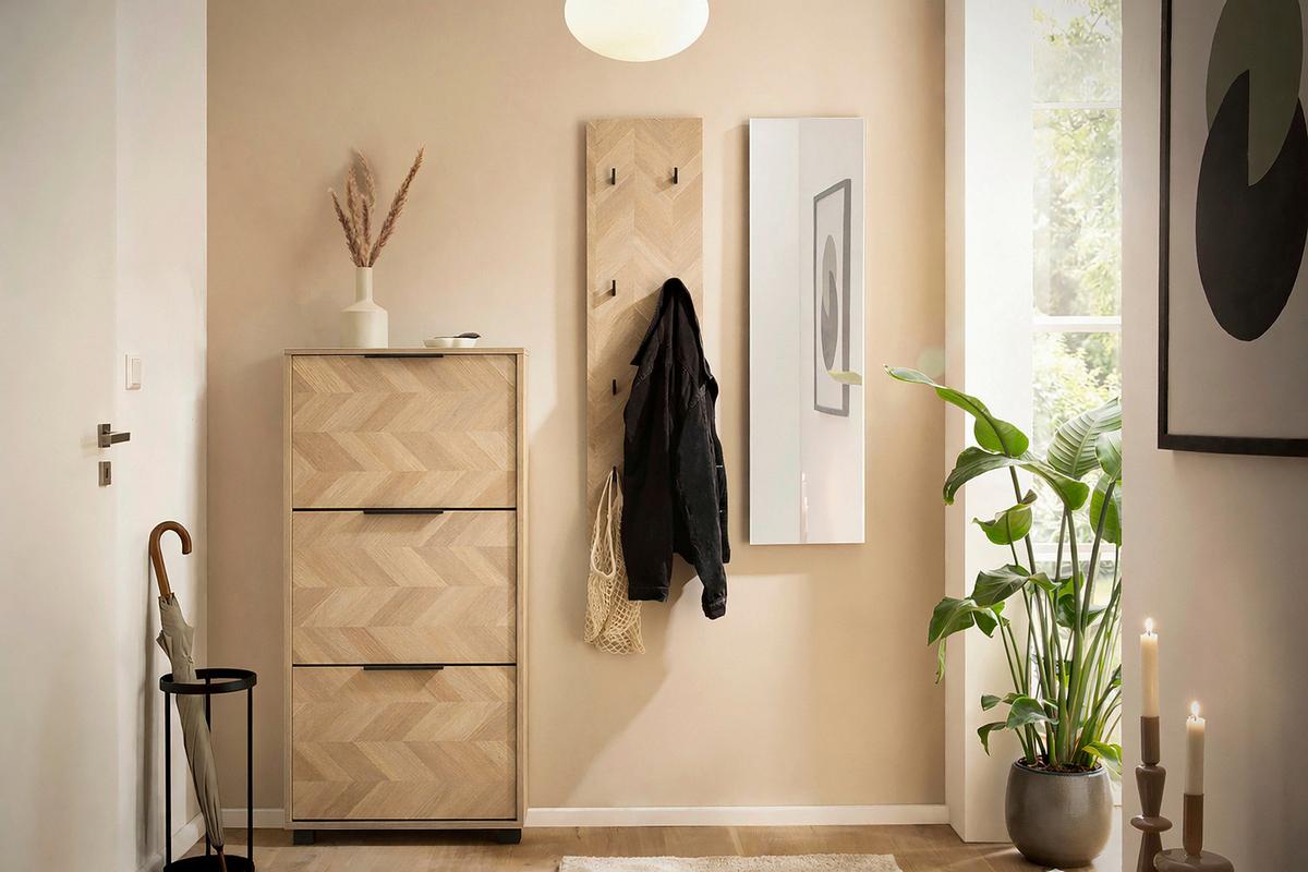 Garderobenpaneel Piazza Eichefarben B: 30 Cm - Eichefarben, Design, Holzwerkstoff (30/110,6/2,6cm) - MID.YOU