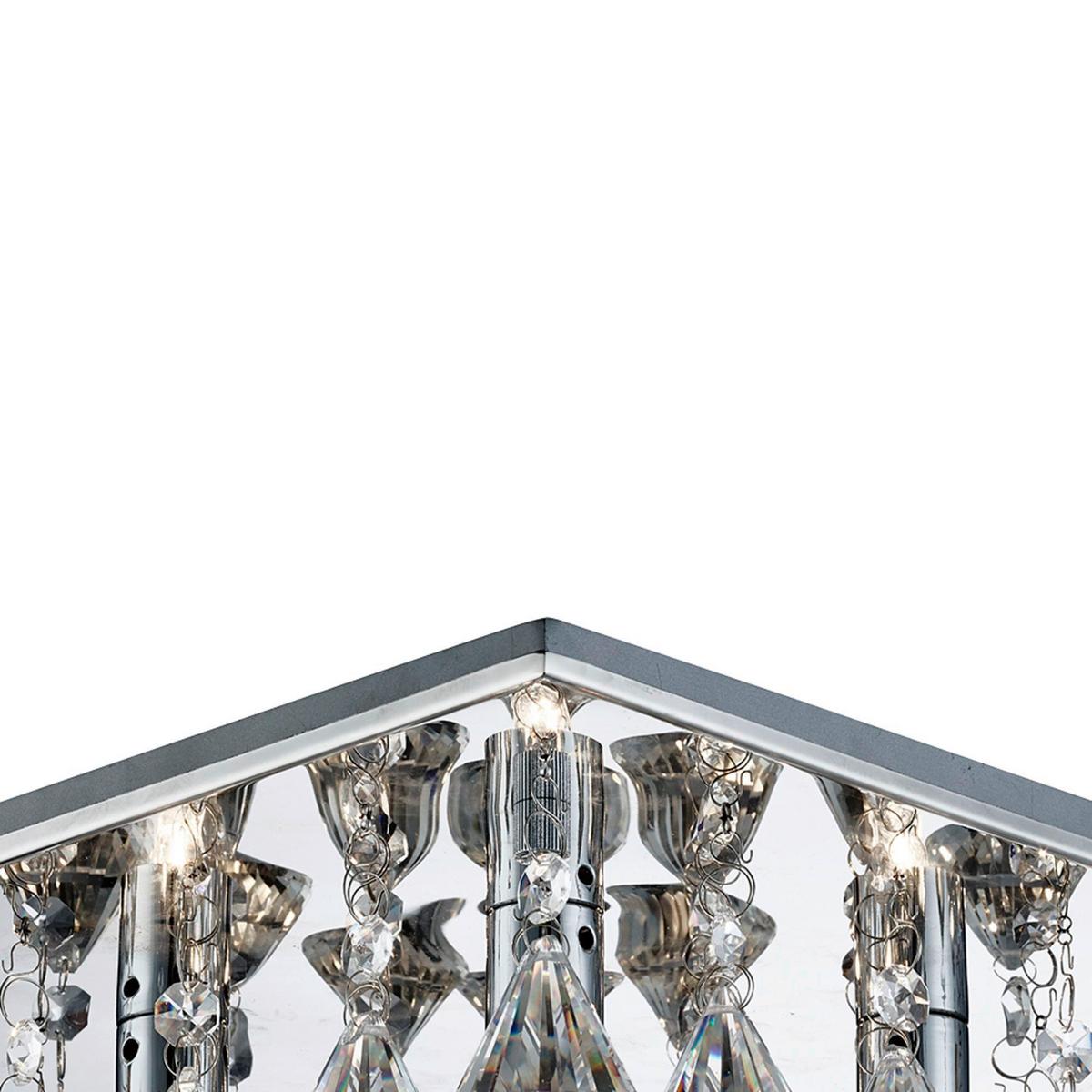 Deckenleuchte Hanna 4lt 7304-4cc - Design, Glas/Metall (34/34/17cm)