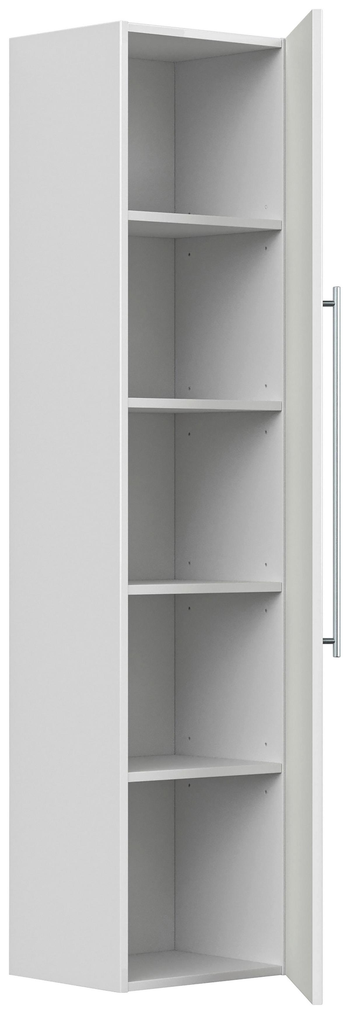 HOCHSCHRANK Homeline Weiß HG B: 35cm - Weiß Hochglanz, Basics, Holzwerkstoff (35/150/30cm) - MID.YOU