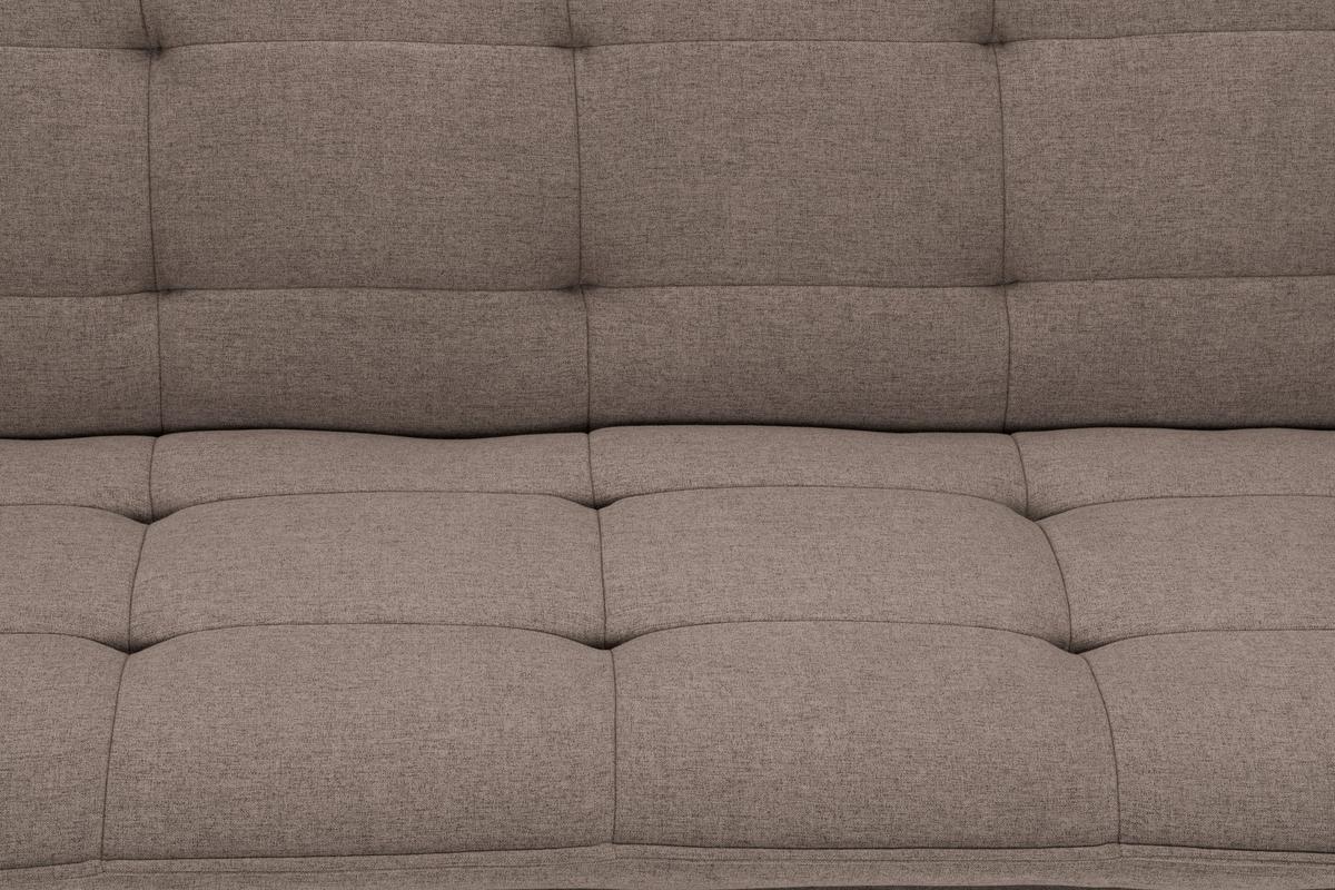 Schlafsofa Turin - Silberfarben/Braun, Basics, Textil (194/87/102cm) - MID.YOU