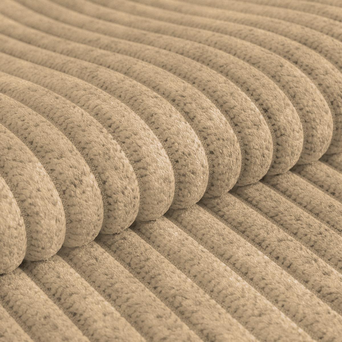 Ecksofa Gemini Sandfarben, B: 312cm - Sandfarben/Chromfarben, KONVENTIONELL, Textil (312/234cm)