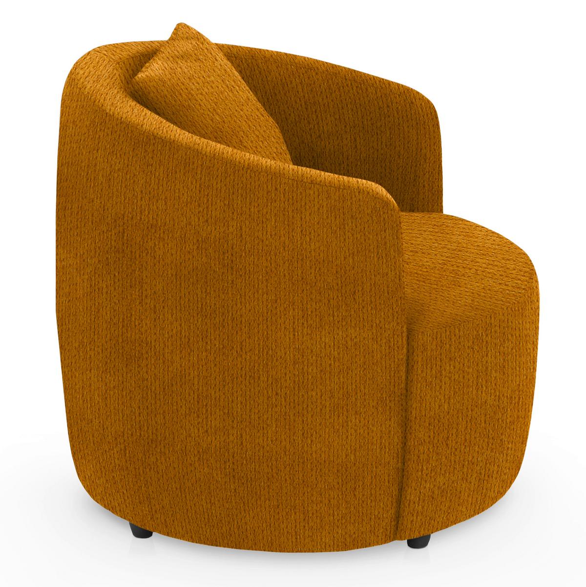 Polstersessel Pina Gelb Chenille - Gelb/Schwarz, Design, Textil (81/74/81cm) - Livetastic
