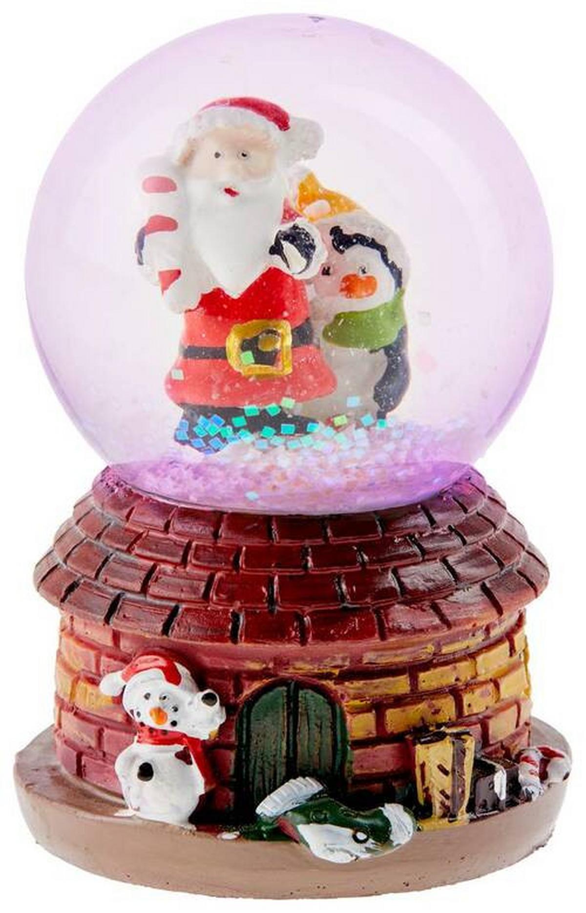 Schneekugel Santa - Multicolor, MODERN, Glas (4,5/7/4,5cm)