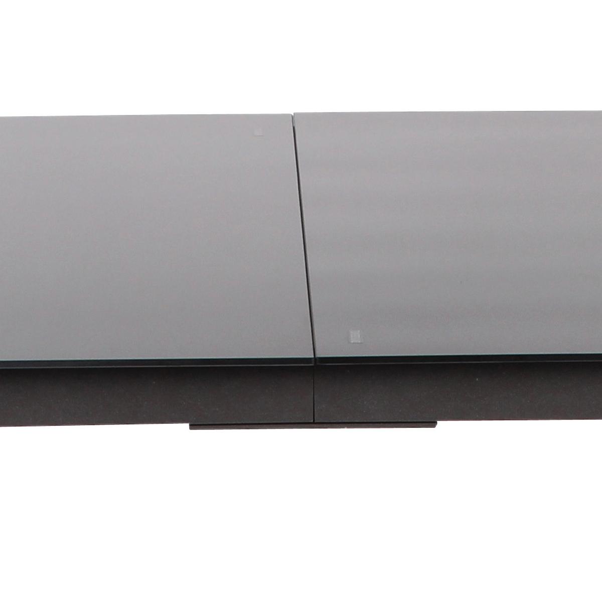 Gartentisch Aluminium/Glas L 80 cm - Schwarz, Basics, Glas/Metall (80/73/80cm) - MID.YOU