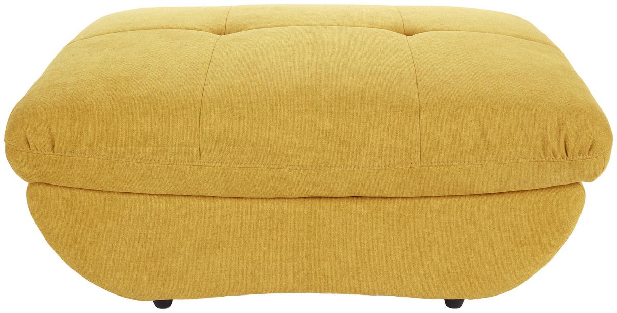 Taburet PARK, curry žlutá, s úložným prostorem - curry žlutá/černá, Moderní, textil/plast (107/43/75cm) - Luca Bessoni