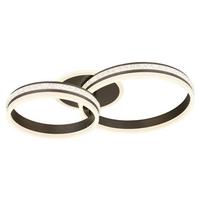 Led Mennyezeti Lámpa 67314-50 - titánszürke/opál, Design, műanyag/fém (65/40/14cm) - Globo