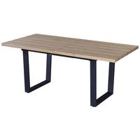 VÝSUVNÝ STŮL RUDI 180 AZ - černá/přírodní barvy, Moderní, kov/kompozitní dřevo (180 - 220/75/90cm)