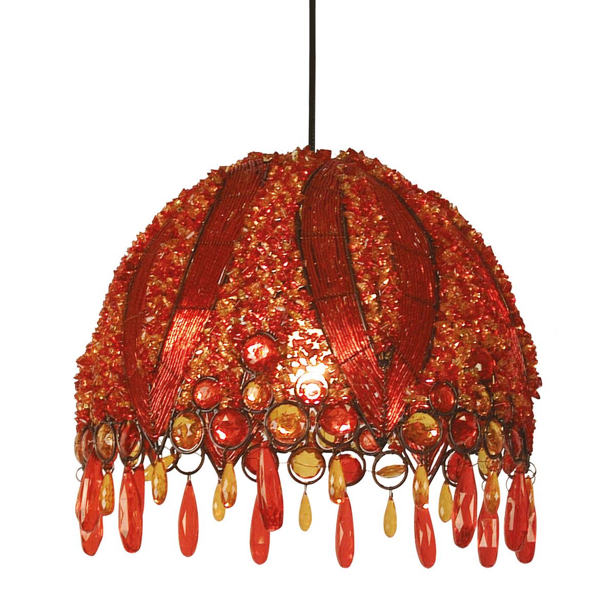 Hängeleuchte Perla H: 101 cm 1-Flammig, Orientalisch - Orange, LIFESTYLE, Kunststoff/Metall (32/101cm) - Näve