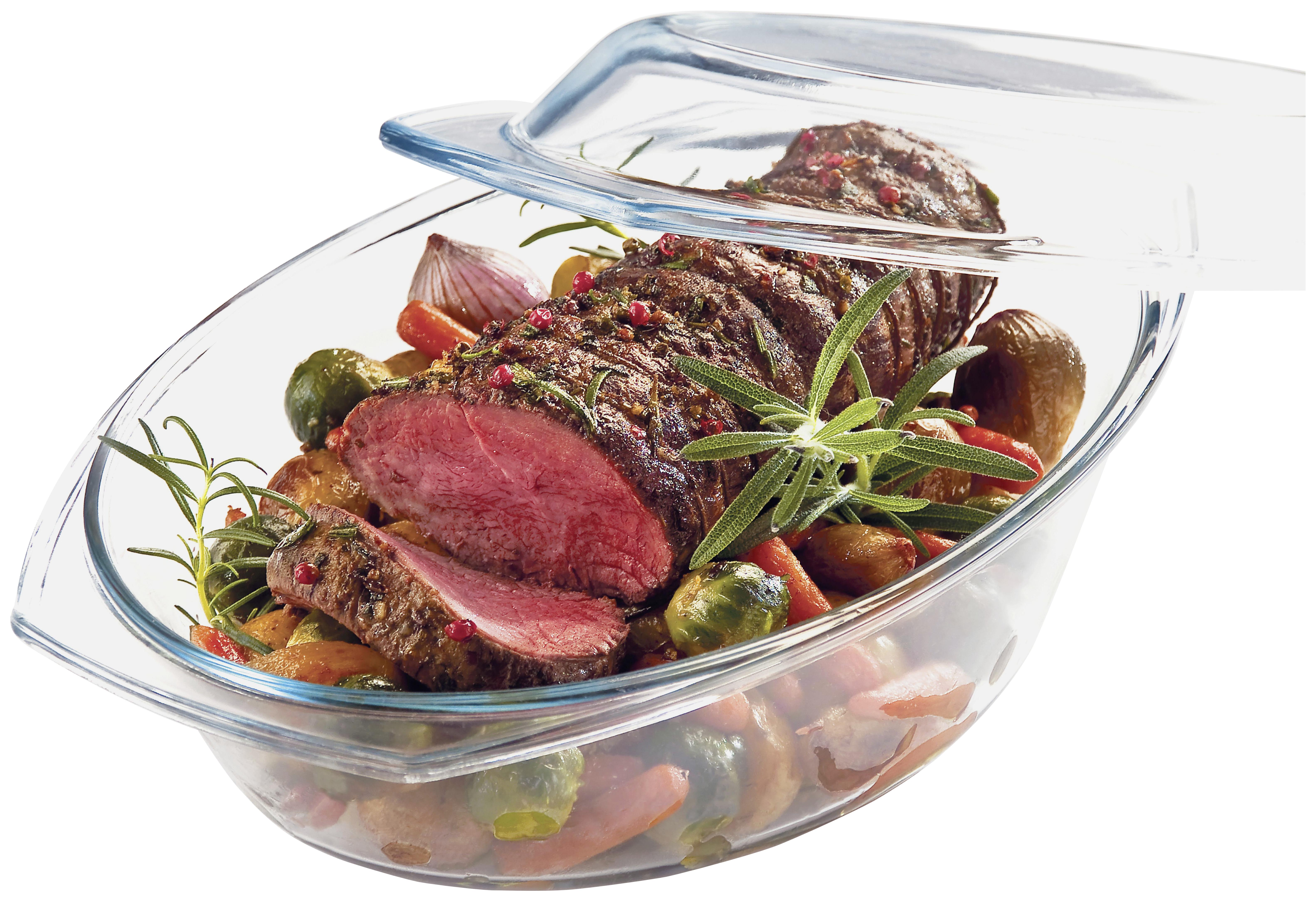 Attraktive Auflaufform aus robustem Borosilikatgla