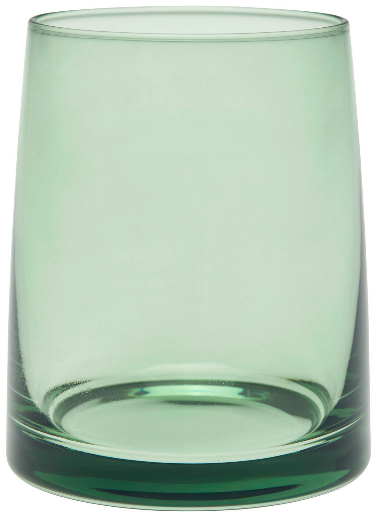 Trinkglas Atlanta - Klar/Grün, MODERN, Glas (8/10cm) - James Wood