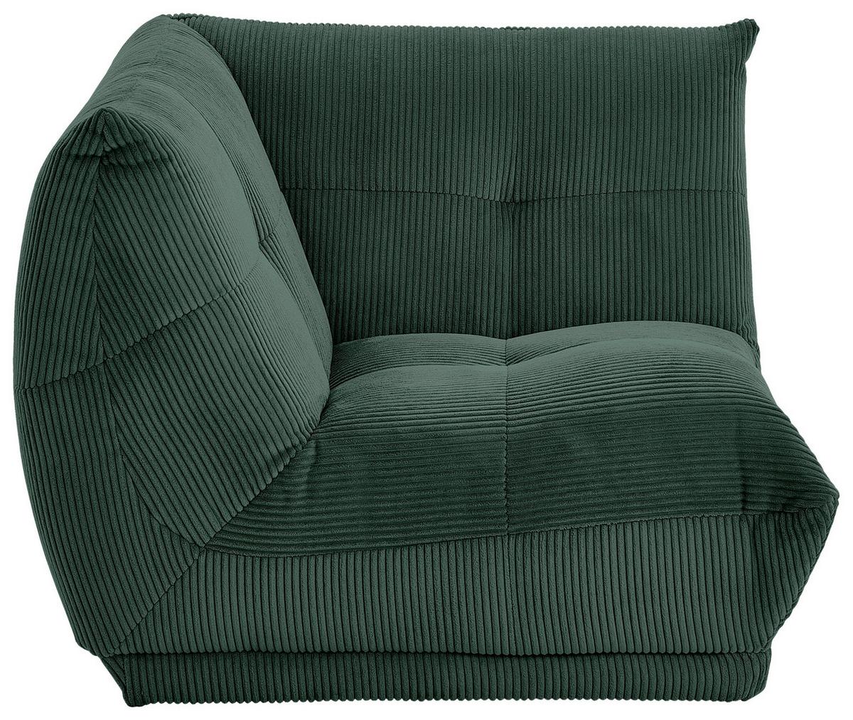 Modul Sofa Giselle Ecke B: 105 Cm Cord Dunkelgrün - Dunkelgrün, Trend, Textil (105/80/105cm) - Livetastic