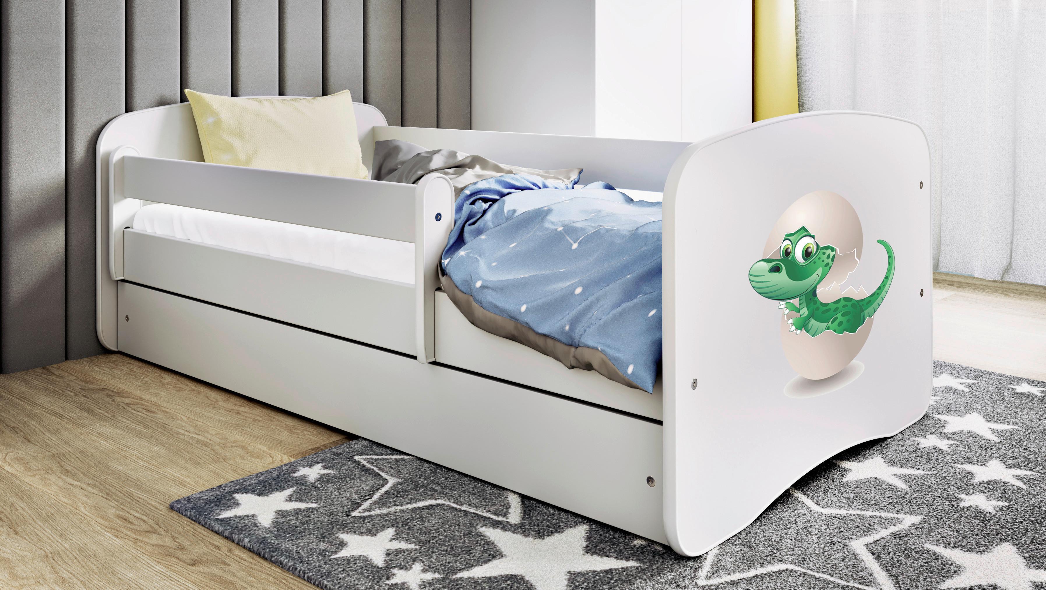 Kinder-/Juniorbett Babydreams inkl. Matratze 80x160 - Birkefarben/Weiß, MODERN, Holz/Holzwerkstoff (80/160cm) - MID.YOU