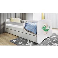 Kinder-/Juniorbett Babydreams inkl. Matratze 80x160 - Birkefarben/Weiß, MODERN, Holz/Holzwerkstoff (80/160cm) - MID.YOU