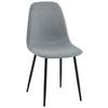 Vierfußstuhl Maria Hellgrau, Gepolstert - Hellgrau/Schwarz, MODERN, Textil/Metall (44/86/63,5cm)