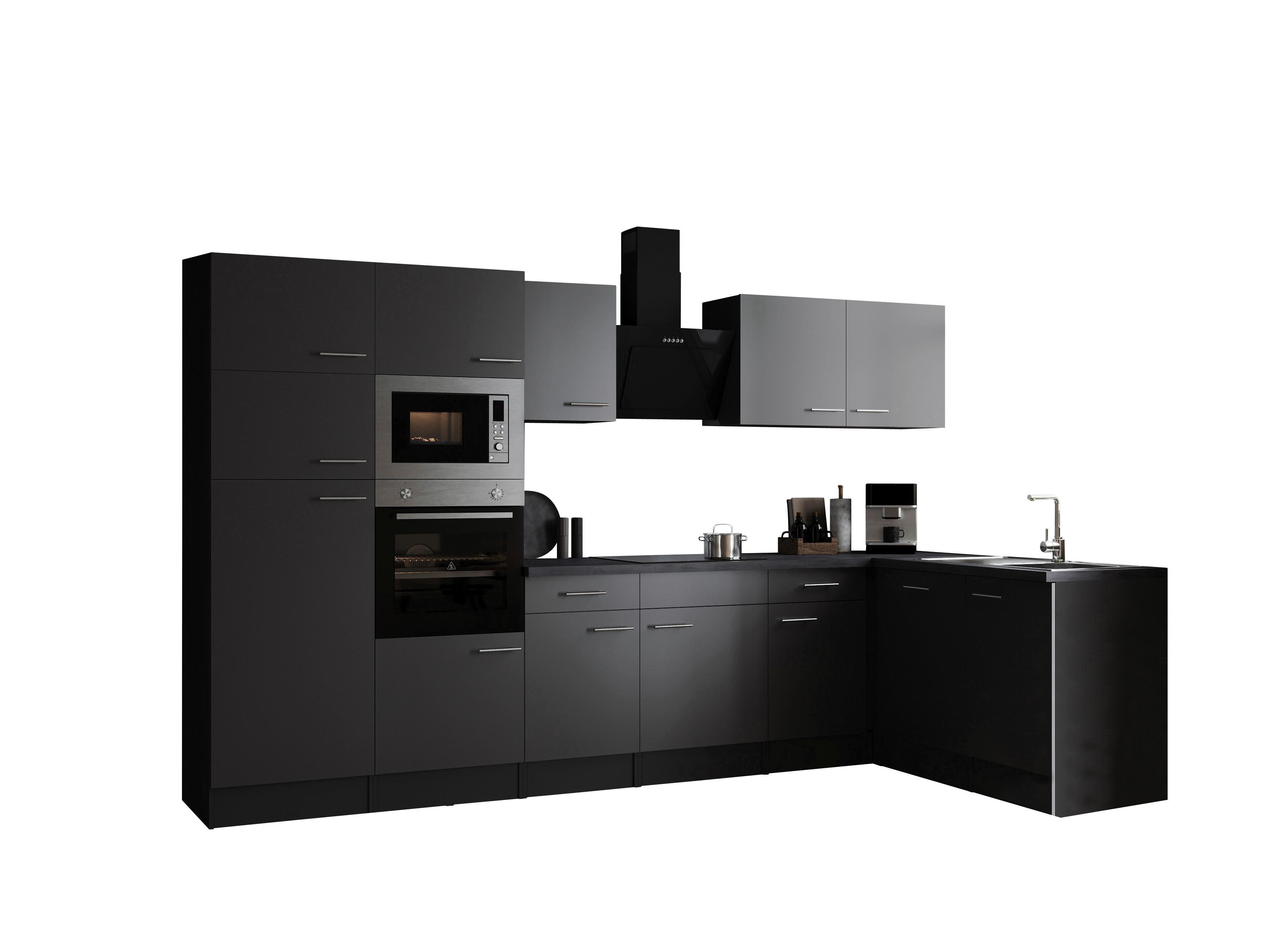 Eckküche Oliver Grau S: 340x172 Cm - Grau, Design, Holzwerkstoff (340/172cm) - Respekta