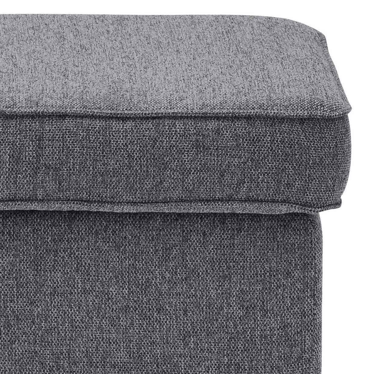 Hocker Oskar - Anthrazit/Schwarz, Basics, Holzwerkstoff/Textil (63/43/42cm) - MID.YOU