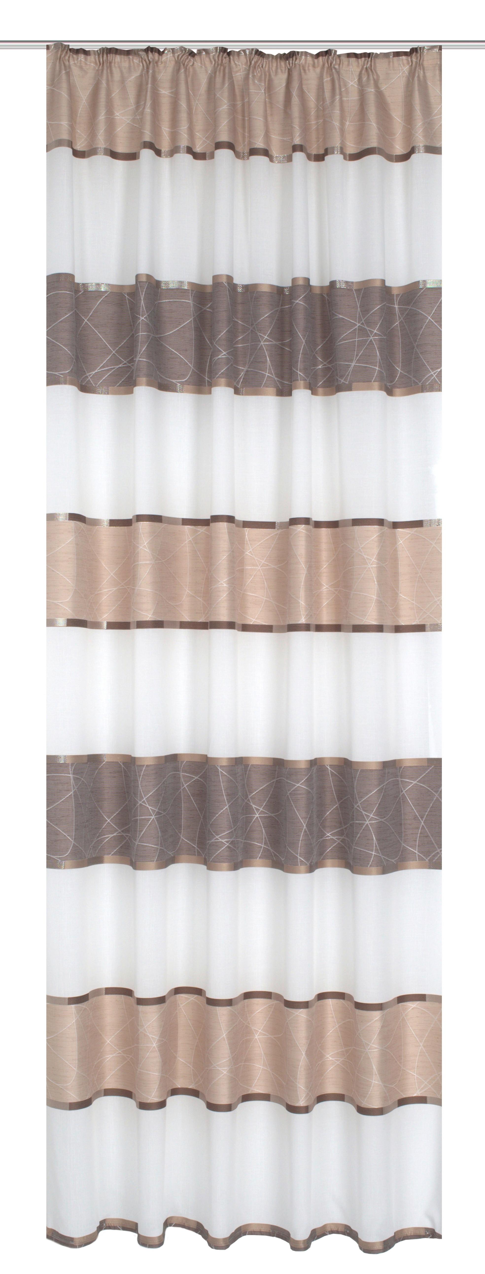 Fertigvorhang Walter - Cappuccino, Design, Textil (140/175cm) - Schmidt W. Gmbh