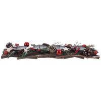 ADVENTSKERZENHALTER Mike - Rot/Schwarz, KONVENTIONELL, Holz/Metall (51/14/8cm) - Luca Bessoni