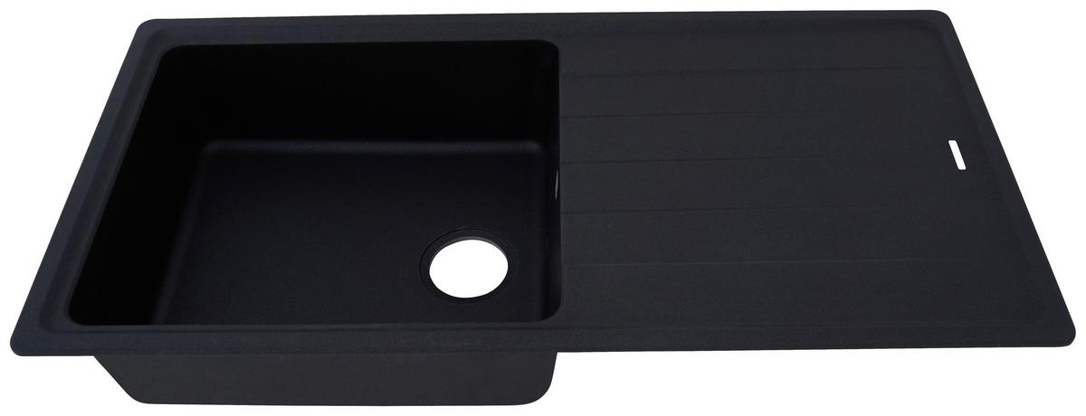 Spüle Respekta Stein Bxt: 100x50 cm - Schwarz, Trend, Stein (100/18,5/50cm) - Respekta