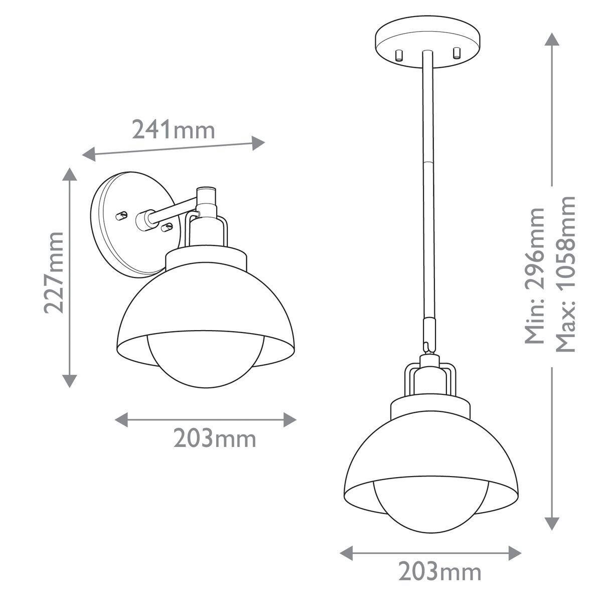 Falilámpa Kl-Niva-1w-1p-Bk - fekete, Konventionell, fém (22,7/20,3/24,1cm) - Elstead Lighting