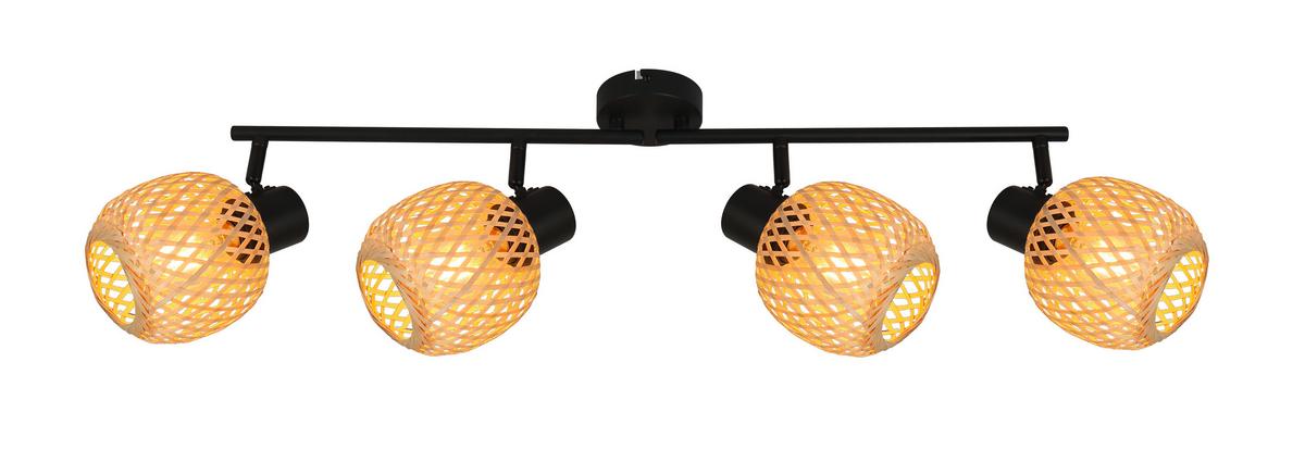 Strahler Natur - Beige/Schwarz, MODERN, Naturmaterialien/Metall (92/13/18.5cm)