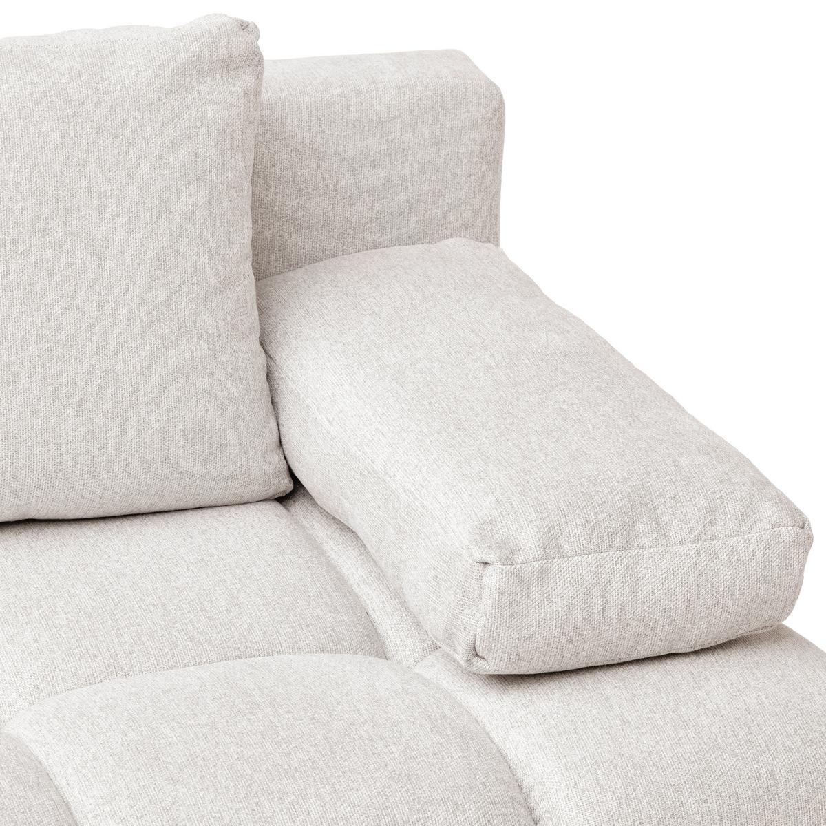 Schlafsofa Bobbio Beige B: 204cm - Beige/Schwarz, MODERN, Textil (204/90/95cm) - MID.YOU