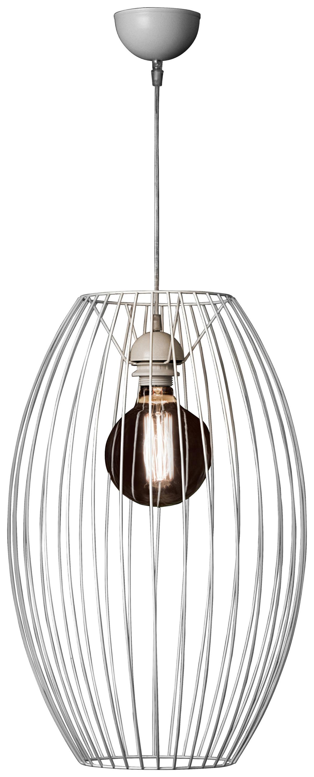 Hängeleuchte Reyna 110 Weiß B: 34 Cm - Weiß, Basics, Metall (34/34/55cm) - Kayoom