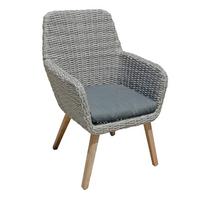 GARTENSESSEL RAPALLO - Hellbraun/Dunkelgrau, Basics, Holz/Kunststoff (70/96/68cm) - Gardenson