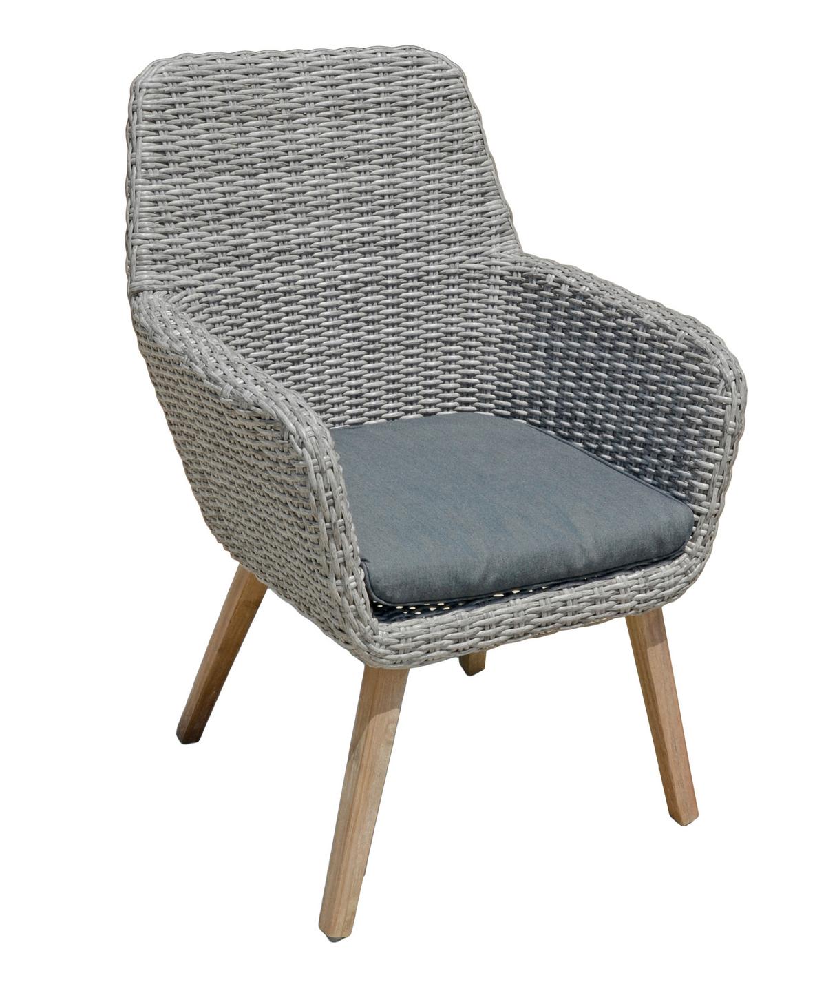 Gartensessel Rapallo - Hellbraun/Dunkelgrau, Basics, Holz/Kunststoff (70/96/68cm) - Gardenson