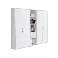 Office Edition B: 212,9 cm Weiß - Weiß, MODERN, Holzwerkstoff (212,9/185,6/33cm) - MID.YOU