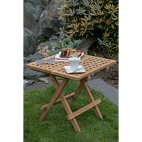 Gartenbeistelltisch klappbar, Woodie aus Teakholz B: 50 cm - Teakfarben, Basics, Holz (50/50/50cm) - Gardenson