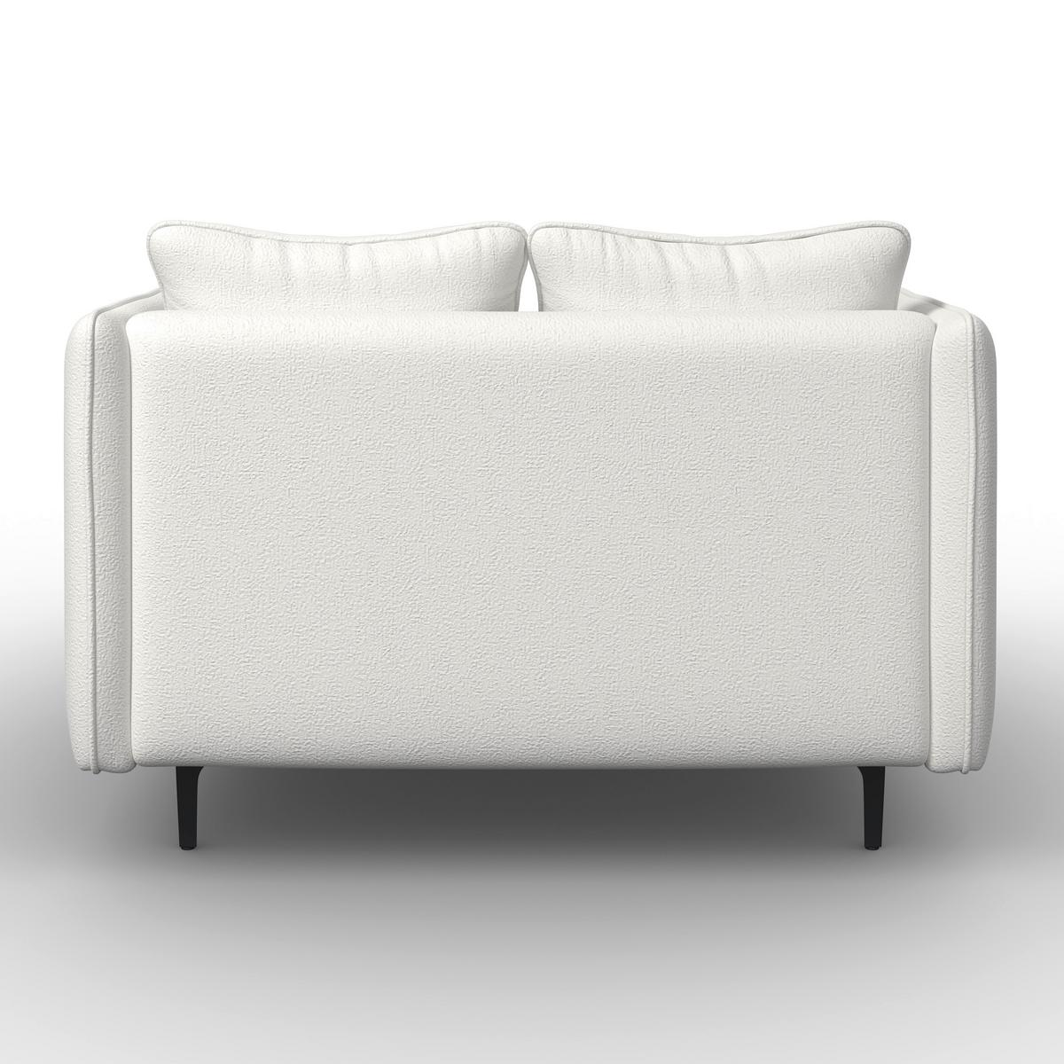 Relaxačné ležadlo SANDY, biela ženilka, max. 140 kg - čierna/biela, Modern, kov/drevo (120/74/160cm) - Bessagi Home