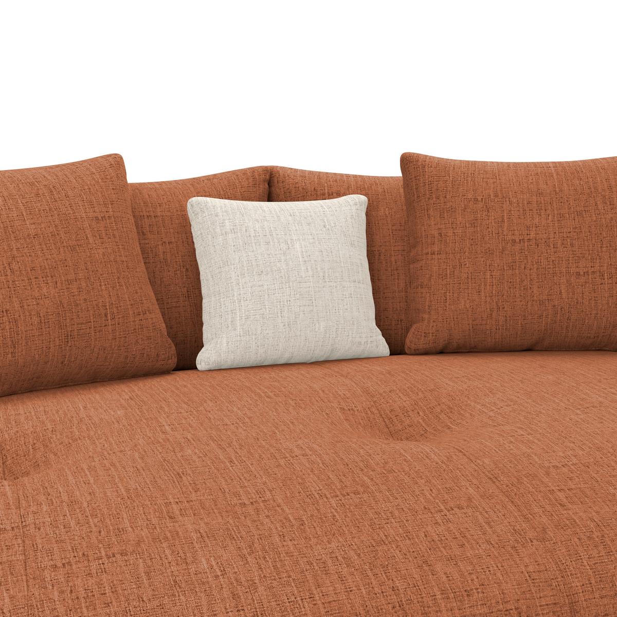 Mega pohovka ARUBA 2, terakotová/prírodná ženilka - čierna/terakotová, Trend, textil/plast (238/80/140cm) - Luca Bessoni