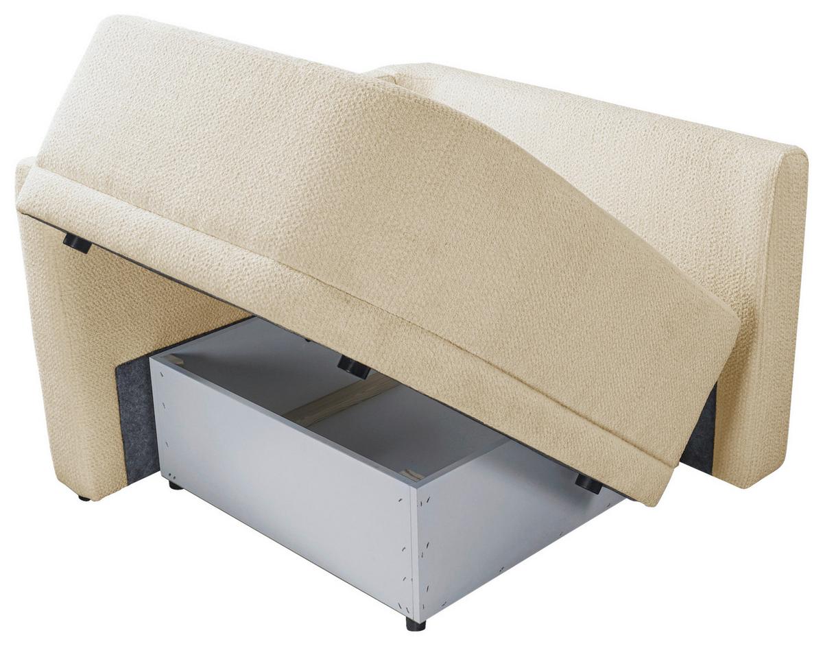 Sofa Zuri Creme/rot, B: 110cm - Rot/Creme, Trend, Textil (110/75/115cm) - Livetastic