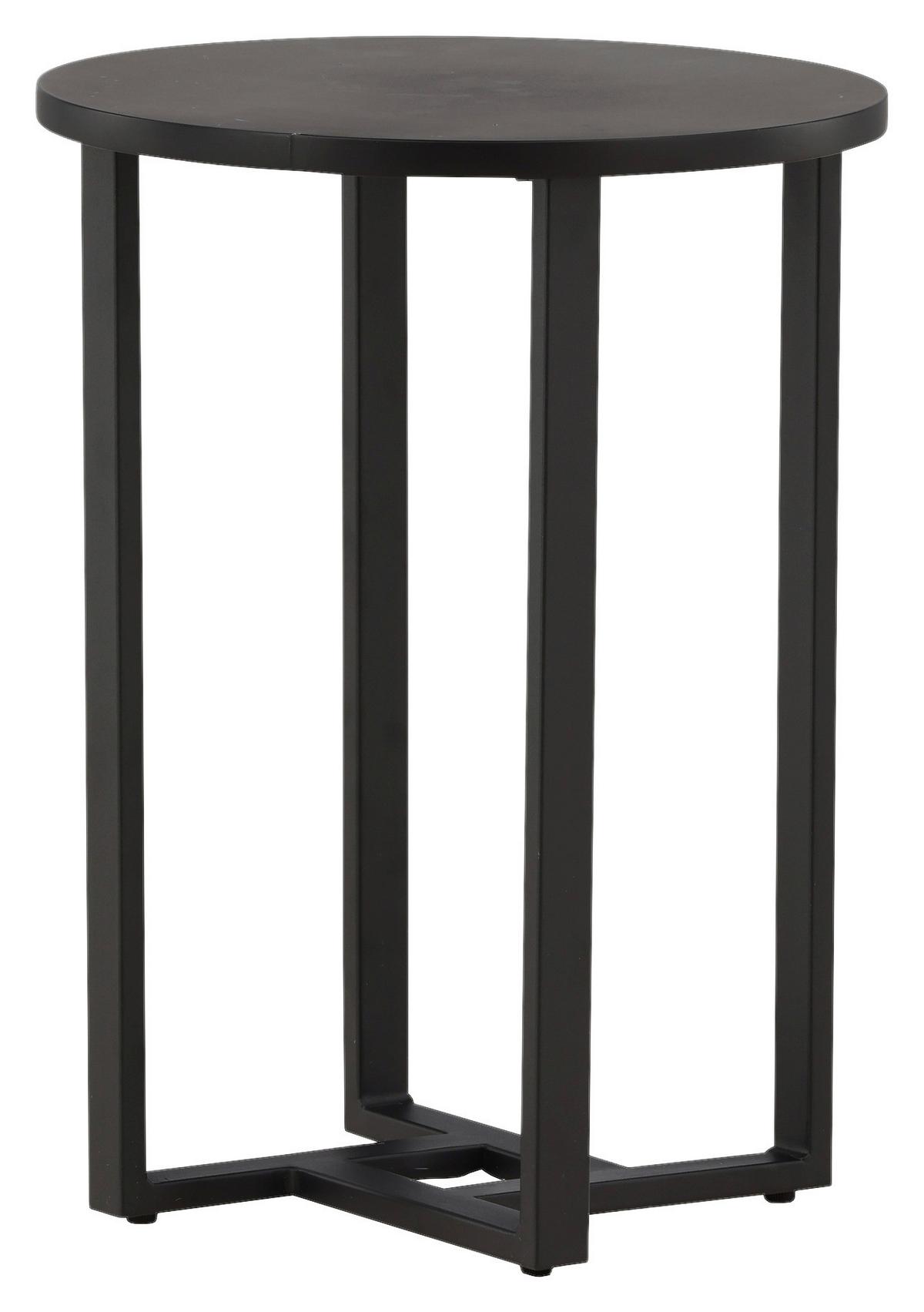 Couchtisch Lawton - Schwarz, Design, Holzwerkstoff/Metall (40/40/55cm) - Livetastic