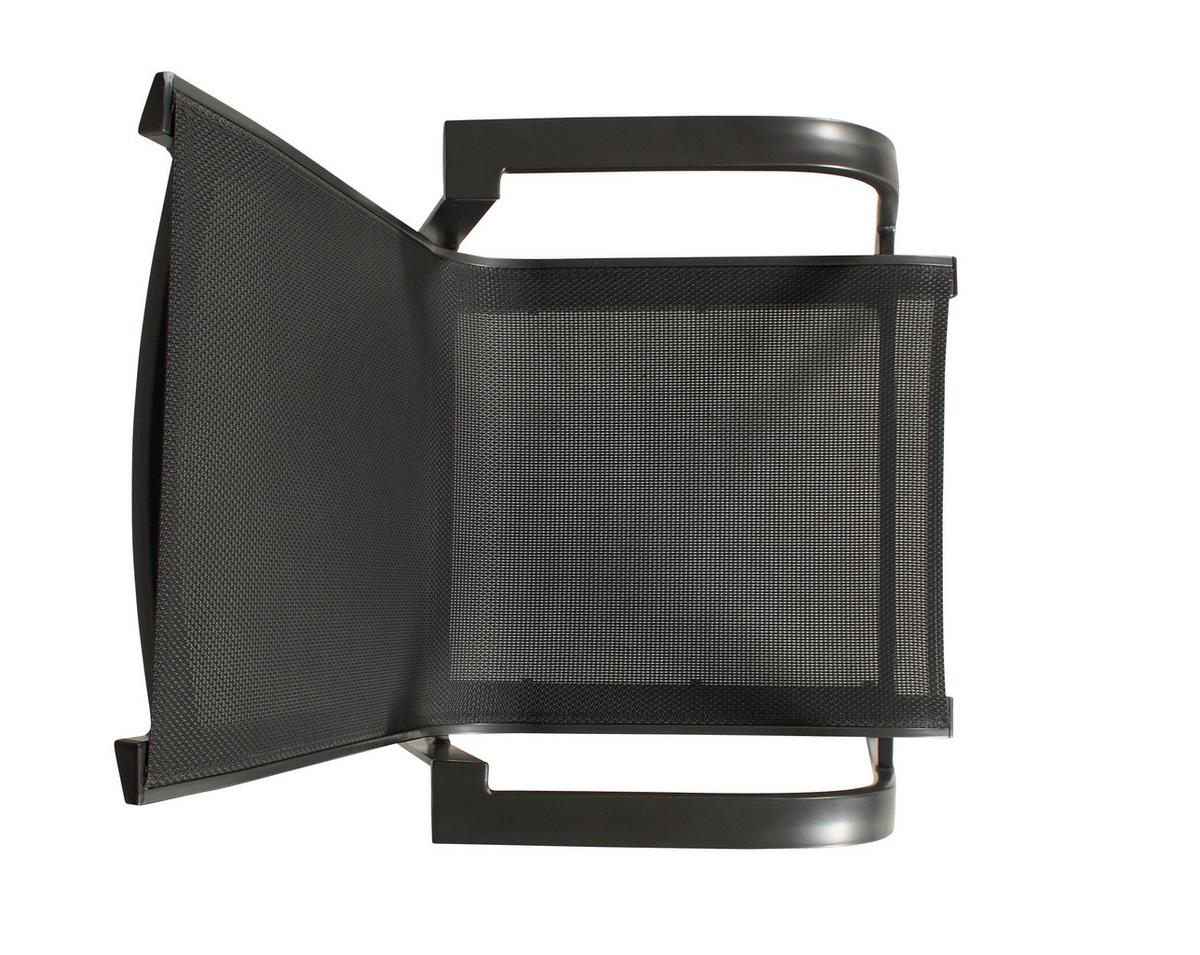Gartensessel stapelbar Urban 4er-Set Aluminium/Textil - Anthrazit/Schwarz, Basics, Textil/Metall (69/97/62cm) - Acamp