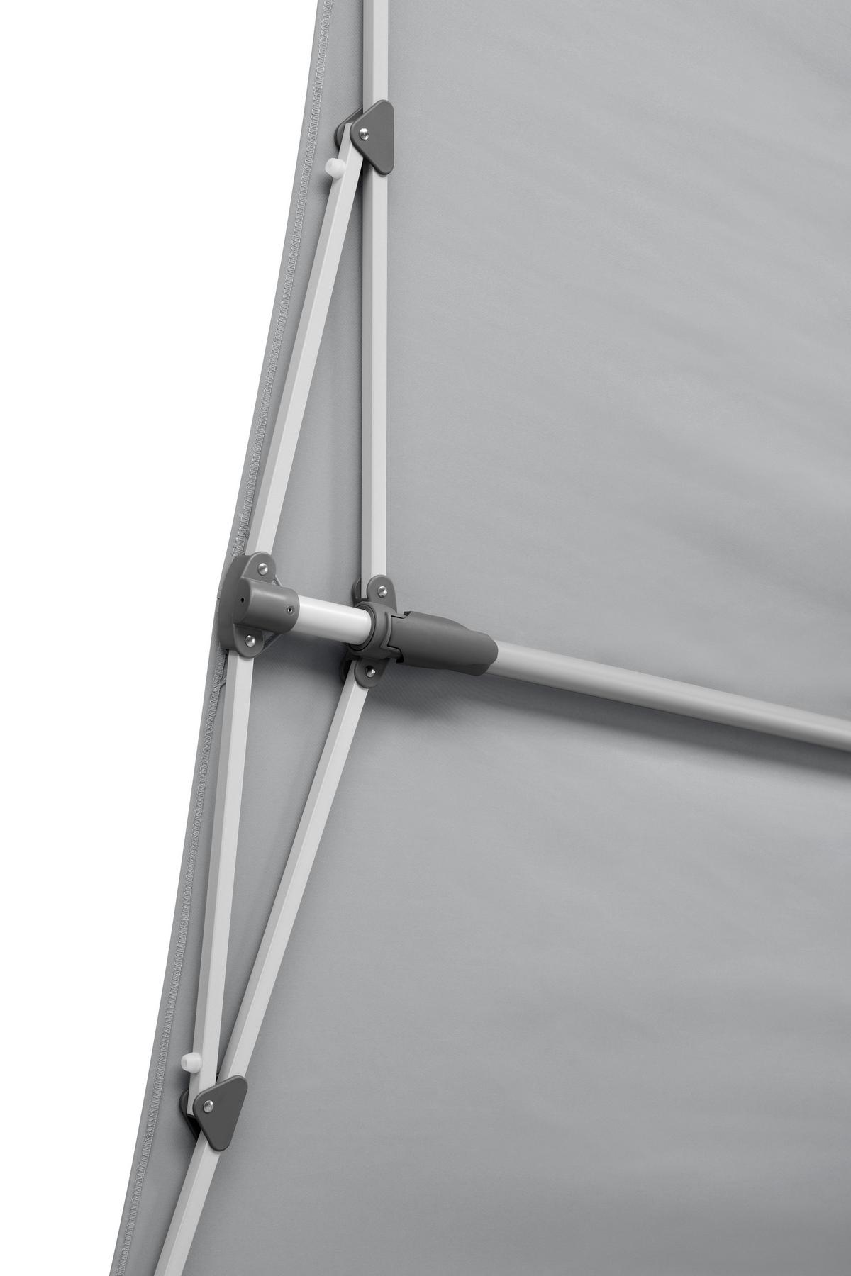 Ampelschirm Novara BxHxT: 190x188x140 cm Hellgrau - Anthrazit/Hellgrau, Basics, Textil/Metall (190/188/140cm) - Schneider